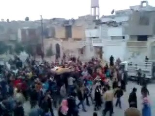 فري برس   حماه تشييع شهيدين سقطو في جمعة الزحف الى الساحات 30 12 2011