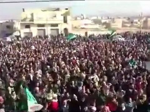 فري برس ادلب معرة النعمان عاشت سوريا للأبد يسقط نظامك يا أسد 31 12 2011