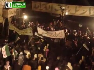 فري برس   تل رفعت في سبت الثورة مستمرة حتى النصر 31 12 2011