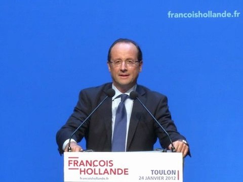 François Hollande à Toulon le 24 Janvier 2012