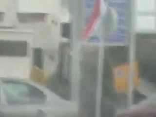 فري برس   دمشق حي برزة حاجز عسكري امام مبنى الخدمات 2 1 2012