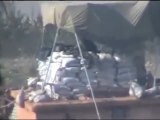 فري برس   حماة   متاريس الجيش و الرشاشات عند دوار الفيلات 3 1 2012