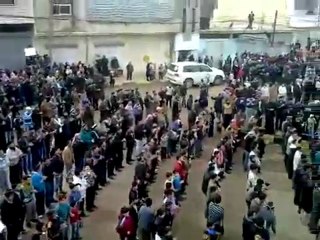 فري برس   حماة خطاب   مظاهرة بوجود المراقبين   4 1 2011
