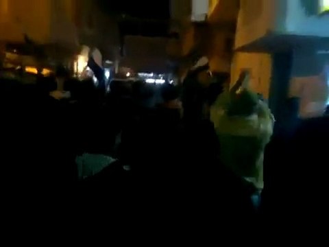 فري برس مظاهرة مسائية في حي العسالي بدمشق تنتقد الجامعة 4 1 2012