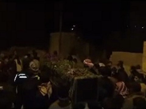 فري برس ادلب كفرتخاريم تشييع الشهيد المجند محمد نضال جبس اللذي قضى بتعذيب الامن بعد رفضه اطلاق النار على المتظاهرين 4 1 2012‎