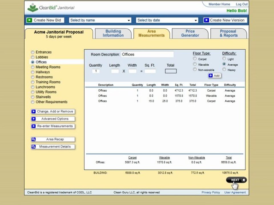 Janitorial Bidding Software - CleanBid.net