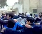 فري برس   مظاهرة طلابية في دمشق حي القابون 8 1 2012