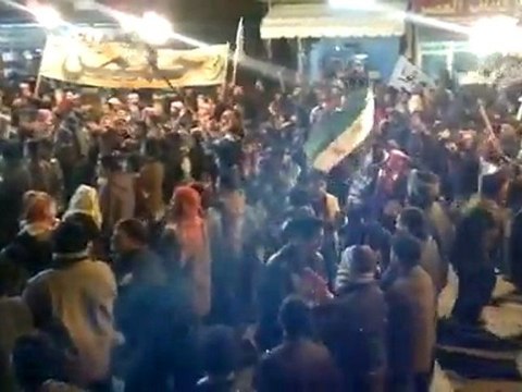 فري برس مارع حلب مظاهرة الرد على خطاب التافة بشار 10 1 2012