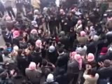فري برس   ريف دمشق رنكوس عاصمة القلمون للثورة السورية رغم الثلوج13 1 2012