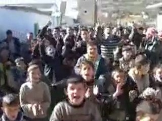 فري برس   ادلب كرسعة مظاهرة جمعة معتقلي الثورة 20 1 2012