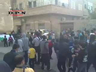فري برس   مظاهرة حي الموظفين جمعة  معتقلي الثورة 20 1 2012