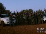 فري برس   إدلب    جنود كتبة عمر المختار يؤدون القسم 21 1  2012