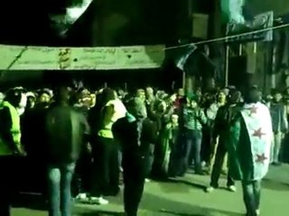 فري برس   اطفال دمشق حي برزة يشاركون مسائية الثوار21 1 2012