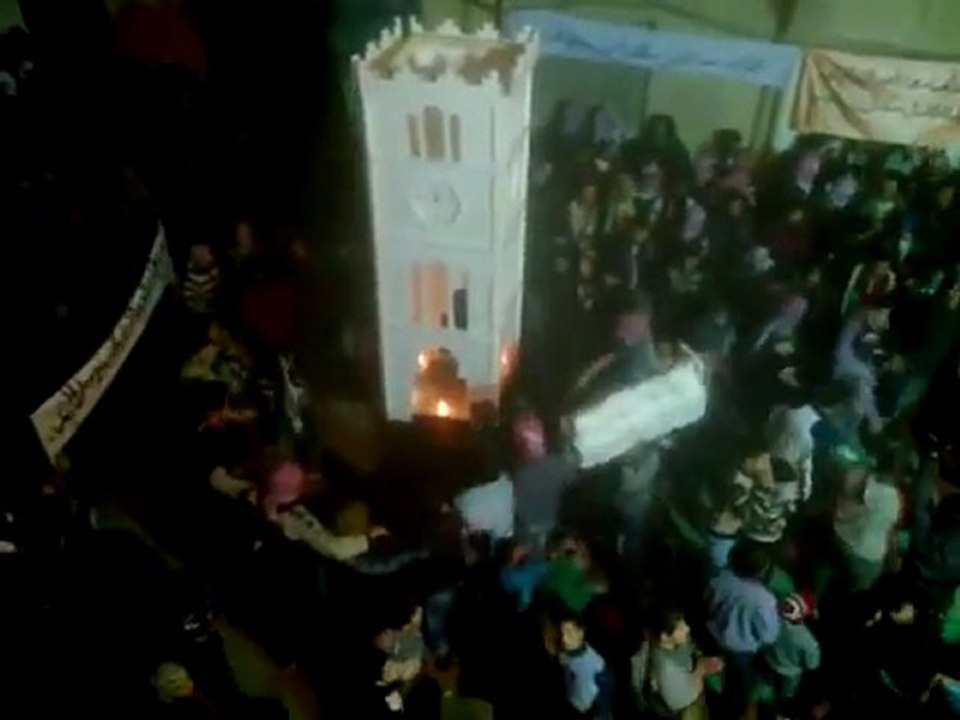 فري برس   حماة حي طريق حلب مسائية مسجد زيد 21 01 2012