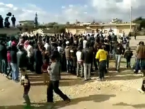 فري برس حوران علما مظاهرة حاشدة بعد صلاة العصر الأحد 22 1 2012