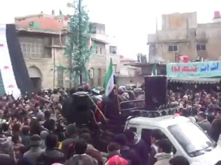 فري برس   زبداني ساحة الحرية بحضور لجنة المراقبين 21 1 2012