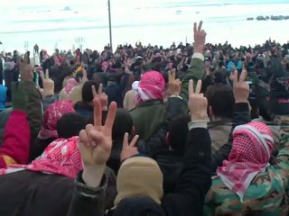 فري برس   إدلب بنش توديع الشهيد اياد ستقر 22 1 2012