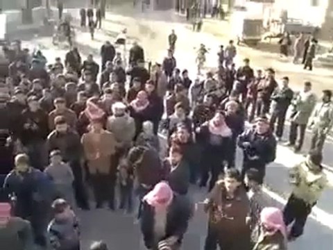 فري برس حلب إبين مظاهرة رائعة للثوار 23 1 2012 ج1
