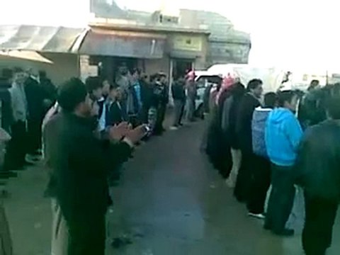 فري برس ريف حلب رتيان مظاهرة حاشدة ردا على حسون الملعون 23 1 2012