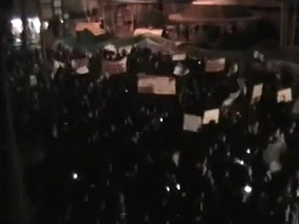 فري برس  ريف دمشق حرستا ؛؛مسائيات الثوار ؛؛23 1 2012 ج2