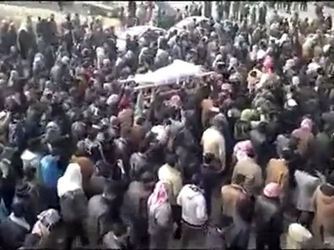 فري برس ادلب حزانو تشييع الشهيد عبد المنعم خطيب 24 1 2012 ج3