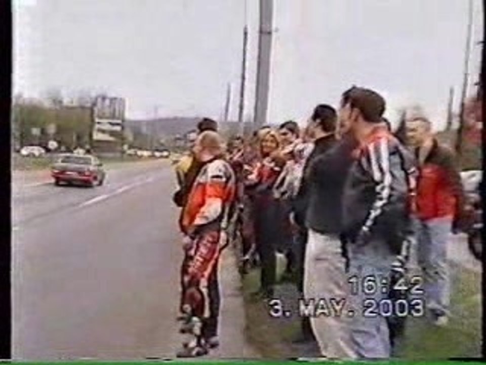 Honda CBR 929 vs police auto crash