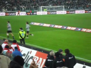 JUVENTUS - Roma 3-0 TIM CUP 24-01-12 Riscaldamento prepartita