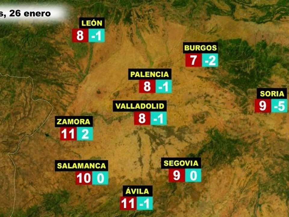 El tiempo en España por CCAA, el miércoles 25 y el jueves 26 de enero