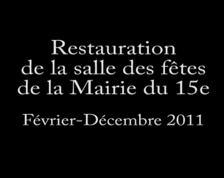 Restauration de la salle des fêtes de la Mairie du 15e