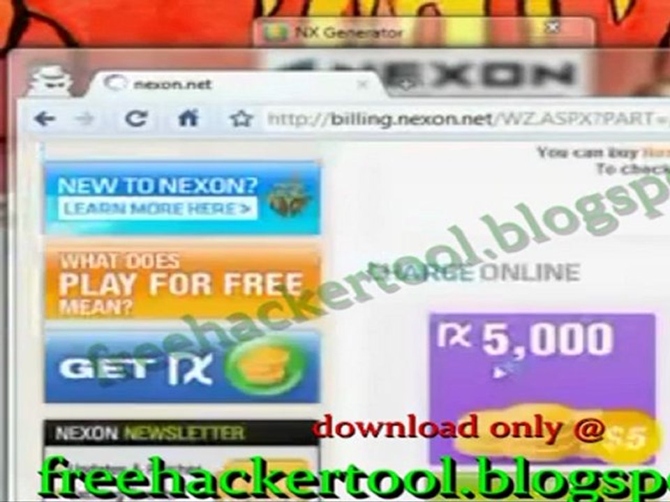 Free Nexon NX Cash Generator/Hack [Working January 2012]