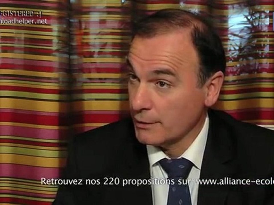 Jean Marc Governatori résume le programme de l'Alliance Ecologiste Indépendante