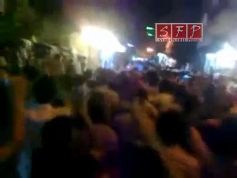 خروج شباب جوبر لنصرة حمص دمشق جوبر الخميس الدمشقي 21 7 2011