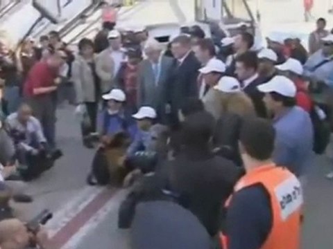 Chilean miners visit the Holy Land