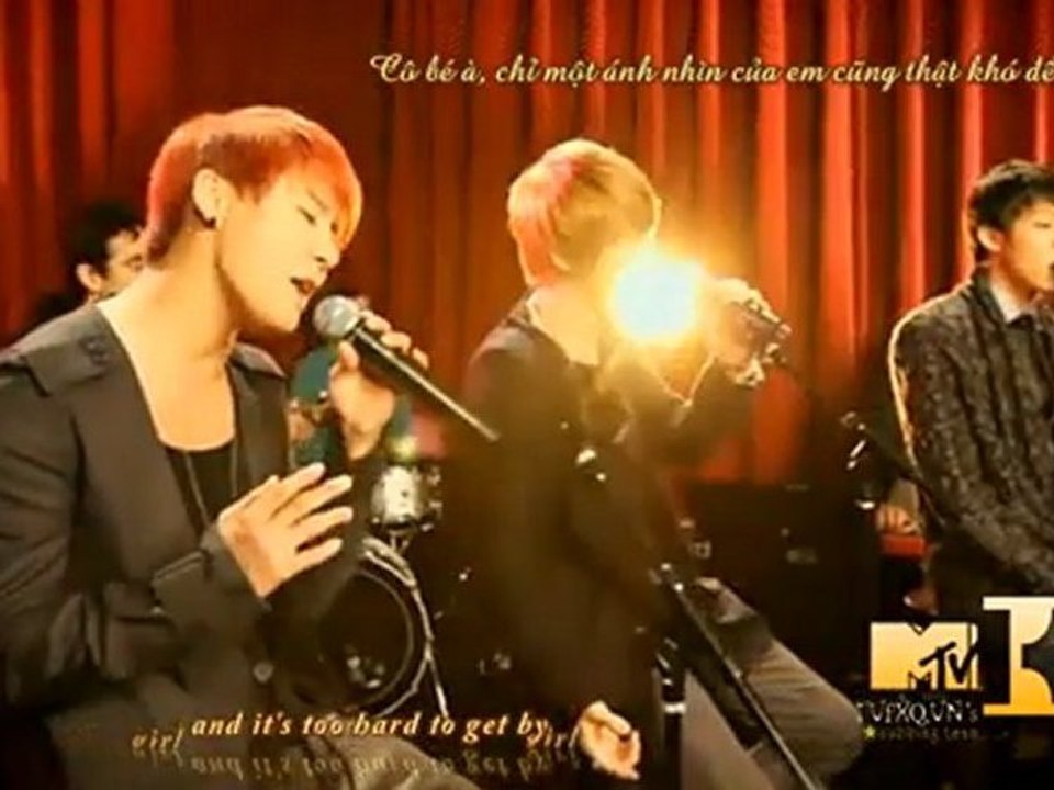 [TVfXQVN's Karaoke + Vietsub] MTVK The secret show - Be My Girl - JYJ