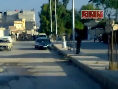 فري برس حلب اعزاز العصابة الأمنية لقمع المتظاهرين 30 8 2011