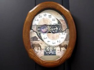 JOYFUL AMERICAN PRAIRIE RHYTHM CLOCK 4MH849WD06