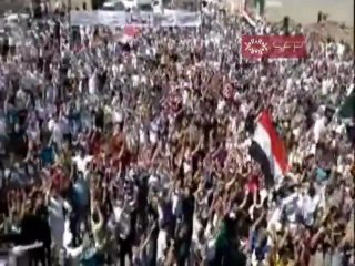 فري برس   مظاهرة حاشدة في مدينة بصر الحرير  في جمعة الحماية 9 9 2011