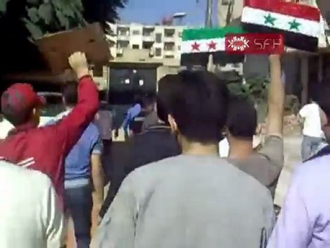 فري برس تنسيقية داريا مظاهرة تنادي باعدام الرئيس واسقاط