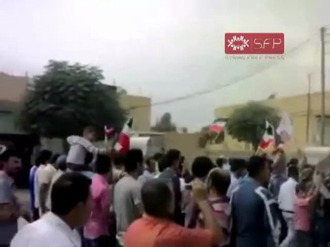 فري برس مظاهرة رأس العين سري كانيه جمعة وحدة المعارضة 2011 9 23