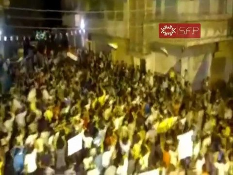 فري برس الشعب يريد حظر جوي في مظاهرة مسائية حمص الخالدية 26 9 2011