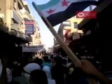 فري برس   تنسيقة دوما    مظاهرة نصرة الرستن و حمص 27 9 2011