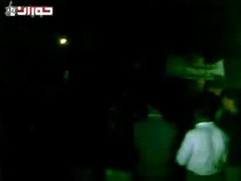 فري برس حوران بصرىالشام مظاهرة مسائية نصرة للرستن في 27 9 2011