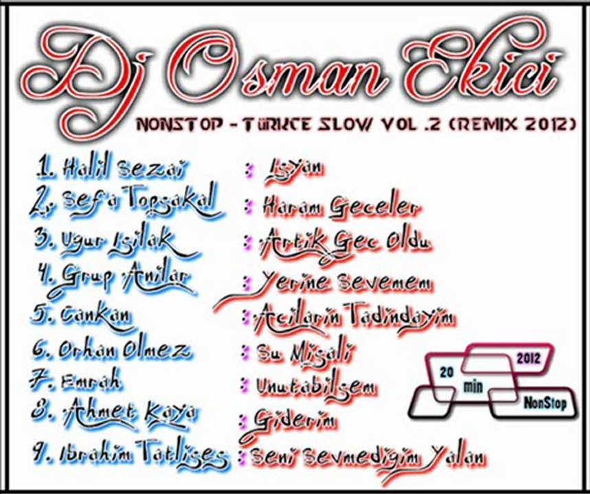 Dj OsMaN eKiCi vs NonStop - Türkce Slow Vol .2 (RemiX 2012)