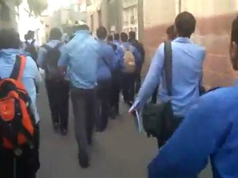 فري برس   دمشق الميدان مظاهرة طلابية 10 10 2011