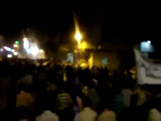 فري برس   مدينة سقبا    مظاهرة بعد تشييع الشهيد بلال أبو هبرة 10 10 2011