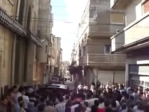 فري برس حمص باب تدمر مراسم زفاف الشهيد محمد فادي عبدالقادر كعدة 17 10 2011