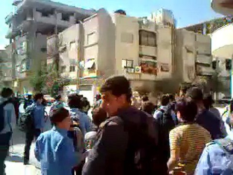 فري برس تنسيقية داريا مظاهرة طلاب داريا الخميس 20 10 2011