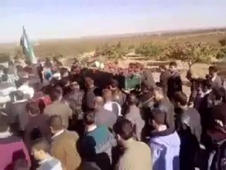 فري برس   مورك حماة مراسم زفاف الشهيد محمد ابراهيم فلاحة 9 11 2011