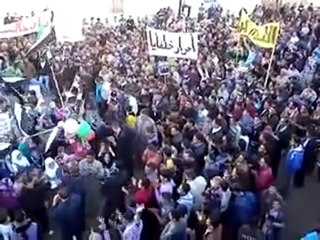 فري برس    حماه   حلفايا   مظاهرة الاحرار في تالث ايام العيد 8 11 2011