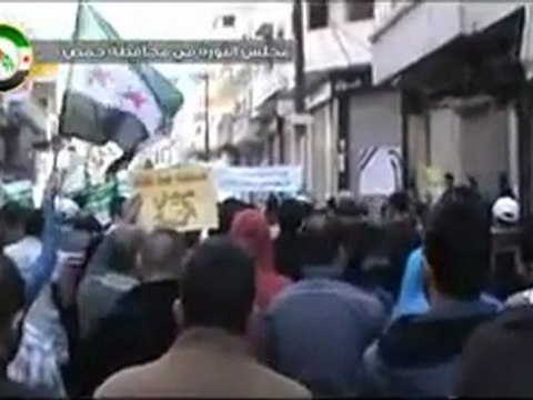 فري برس حمص باب السباع مظاهرة رغم الحصار على الحي بدنا حماية دولية 11 11 2011